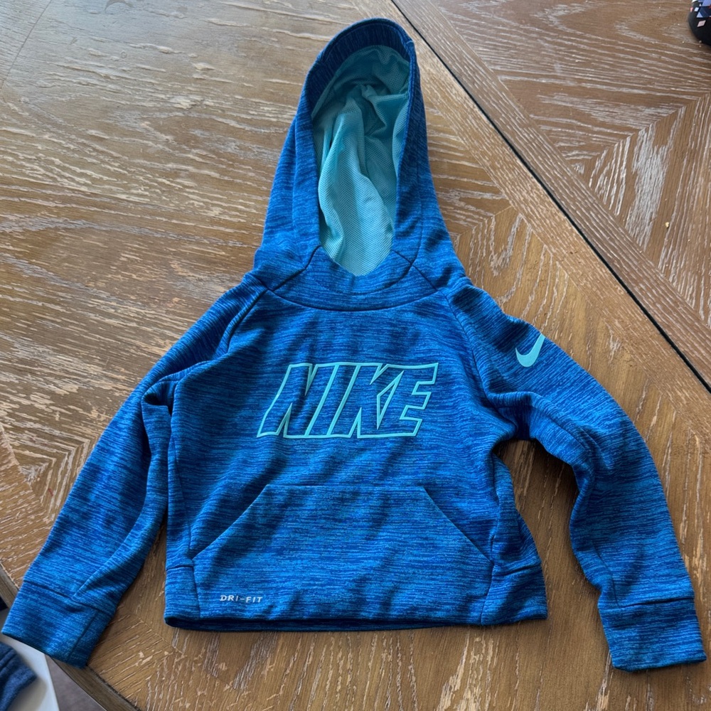 Nike Kids Blue and Teal Hoodie